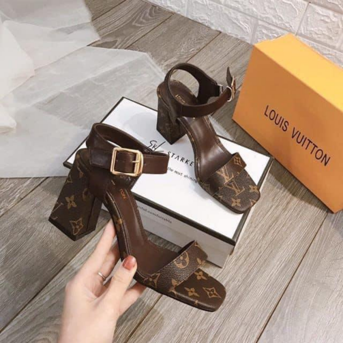 Lv block heels