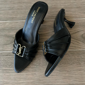 Saint Laurent Tribute Wedge Mule Sandals