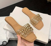 Zara studded slides