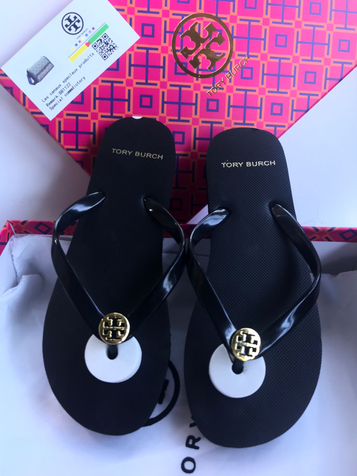 Tory flip flops imported