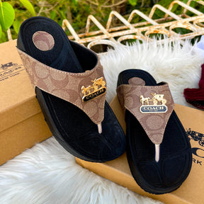 Coach flip flops slides