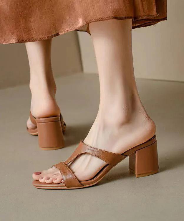 Hermes block heels