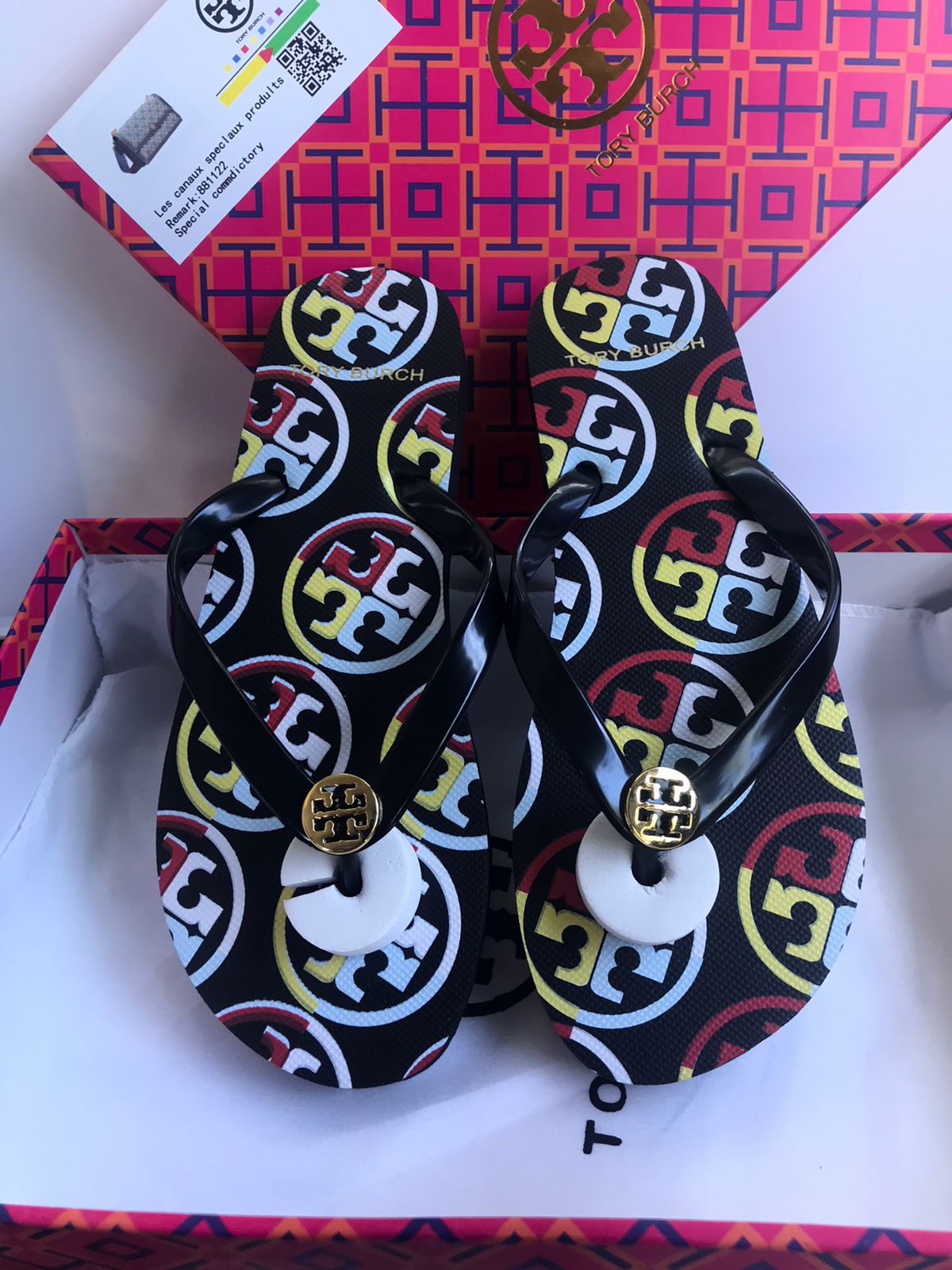 Tory flip flops imported